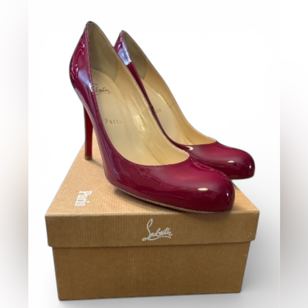 ❤️ (NWT) Louis Vuitton Simple Cranberry Women's Patent Leather Heels ❤️